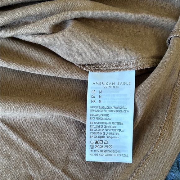 American Eagle Soft Brown Tee - Picture 5 of 6